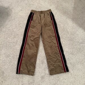 Brown Striped Track Pants